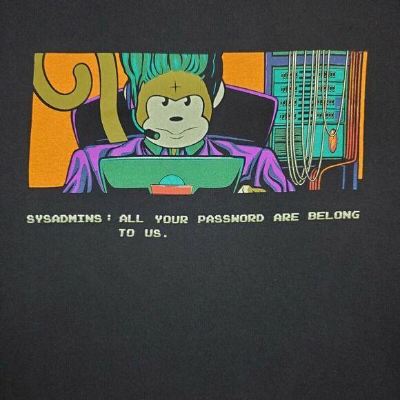 ThinkGeek Mens Tshirt Multicolor Size XL Cotton Blend Short Sleeve Pullover - Picture 2 of 7